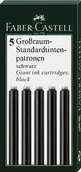 Naboje i atramenty - Faber Castell NABOJE ATRAMENTOWE DŁUGIE CZARNE 5szt - miniaturka - grafika 1