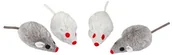 Zabawki dla kotów - Kerbl Maus, 4Er- Beutel, 5 Cm, Grau / Weiß - miniaturka - grafika 1