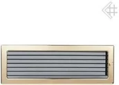 Akcesoria kominkowe - Kratki.pl Kratka kominkowa wentylacyjna powlekana pozłacana 17x49 z żaluzją 6674 - miniaturka - grafika 1