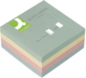 Etykiety samoprzylepne i bloki etykiet - Q-Connect KOSTKA samop. Brilliant, 76x76mm, 1x400 pastelowa KF01347 - miniaturka - grafika 1