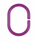 Zasłony prysznicowe - Spirella spirella 1009732 pierścieni do zasłony prysznicowej C-Minor Clear-PINK 12 szt. (10.09732) - miniaturka - grafika 1