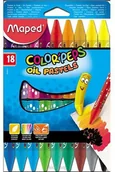 Przybory szkolne - Maped Kredki pastelowe olejne 18 szt - PENT160 NB-6855 - miniaturka - grafika 1