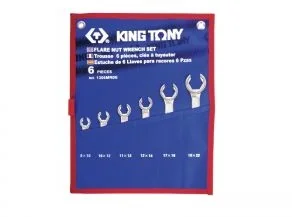 KING TONY Zestaw kluczy do przewodów hamulcowych 1306MRN, 8-22 mm - Zestawy narzędziowe - miniaturka - grafika 3