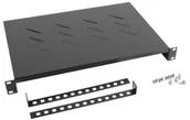 Pozostałe akcesoria sieciowe - LANBERG Półka do szaf 19 600mm 1U 483x300mm czarna AK-1004-B - miniaturka - grafika 1
