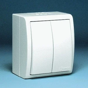 Kontakt Simon Kontakt- SA Łącznik świecznikowy/Podwójny IP44 AQW5/11 - Wyłączniki światła i elektryczne Kontakt Simon Kontakt- SA Łącznik świecznikowy/Podwójny IP44 AQW5/11 - Wyłączniki światła i elektryczne - miniaturka - grafika 1