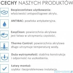 PMD Piramida Besco Infinity 150x90 lewa biała + obudowa + syfon WAI-150-NL - Wanny - miniaturka - grafika 5