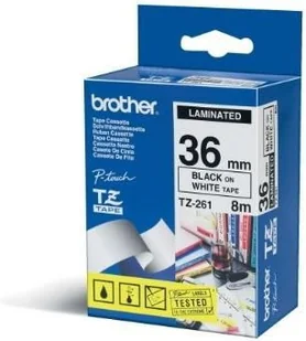 Brother TZ-261 36mm Taśma Laminowana, czarny nadruk/białe tło [TZ-261] - Etykiety do drukarek - miniaturka - grafika 6