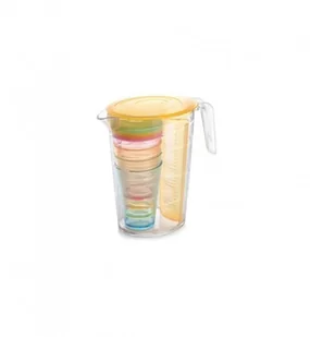 Tescoma Dzbanek myDRINK 2,5 l, 4 kubki z wieczkiem, pomarańczowy 308802-17 - Dzbanki i imbryki - miniaturka - grafika 2