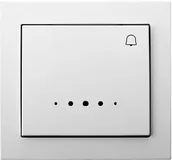Wyłączniki światła i elektryczne - Ospel Kier Łącznik zwierny dzwonek z podświetleniem 10A/250~, IP20 Biały - ŁP-6W - miniaturka - grafika 1