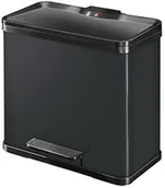 Kosze na śmieci - Hailo 0633  260 Oeko Duo Plus 33 abfalltrenner 3 X 11 litrów blachy stalowej chwarz 0633-260 - miniaturka - grafika 1