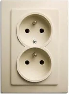 Gniazdka elektryczne - Elektro-Plast Nasielsk Gniazdo Podwójne z uziemieniem FINEZJAT 335-01 - miniaturka - grafika 1