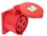 PCE Gniazdo siłowe tablicowe proste Twist IP44 16A 400V 3P+Z 75x75mm 314-6ft7 - Osprzęt siłowy - miniaturka - grafika 2