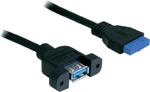 Delock 0.5m USB 3.0 F/F kabel USB (83118) - Kable USB - miniaturka - grafika 2
