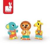 Klocki - Janod Magnetyczne klocki 3D ZOO J08030 - miniaturka - grafika 1