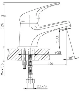 Kuchinox GRACE BKY 020D - Baterie umywalkowe - miniaturka - grafika 2
