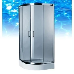 Omnires Health 80x80 profil chrom szczotkowany szkło grafitowe JK2808 LC4 GR - Kabiny prysznicowe - miniaturka - grafika 2