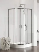 Kabiny prysznicowe - Kermi Cada XS 90x90 profil srebrny połysk szkło przezroczyste CadaClean CKT5509020VPK - miniaturka - grafika 1