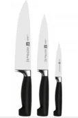 Noże kuchenne - Zwilling VIER STERNE Set of knives Zestaw noży, 3 cz. 420 x 135 mm 35048-000-0 - miniaturka - grafika 1
