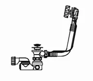 Syfony - Ravak syfon wannowy BeHappy z przelewem X01377 - miniaturka - grafika 1