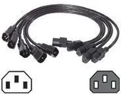 Akcesoria do serwerów - APC Przełącznik Power Cord Kit (5 ea), C13 to C14, 0.6m (AP9890) - miniaturka - grafika 1