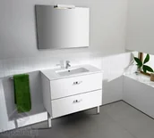 Szafki łazienkowe - Roca Zestaw łazienkowy 70 cm (umywalka+szafka) biały z szufladami Victoria Basic (A855853806) - miniaturka - grafika 1