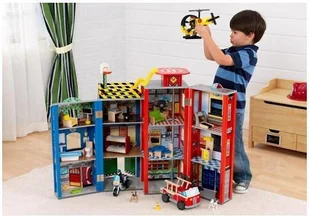 KidKraft Drewniany Domek Superbohatera Straż - Domki dla lalek - miniaturka - grafika 9