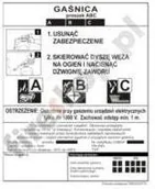 Sprzęt przeciwpożarowy - Etykieta gaśnicy GP - 1x/n ABC GZ 043104 - miniaturka - grafika 1