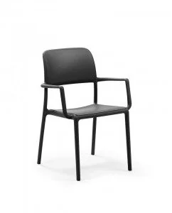 Fotel biurowy, krzesło biurowe D2.Design Krzesło Riva z podłokietnikami czarne 8010352246027 - Fotele i krzesła biurowe - miniaturka - grafika 2