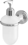 Mydelniczki i dozowniki mydła - Bisk Ontario Dozownik mydła z uchwytem 00209 chrom - miniaturka - grafika 1