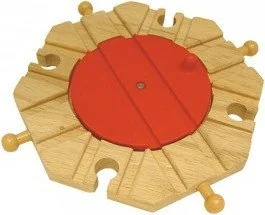BigjigsRail Obrotnica na 8 torów do kolejki drewnianej - Kolejki i akcesoria - miniaturka - grafika 2