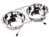 Pozostałe akcesoria dla psów - Nobby 72824 Napfständer Chrom Inklusiv 2 Näpfen - miniaturka - grafika 1