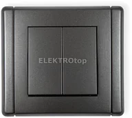 Wyłączniki światła i elektryczne - Karlik Łącznik świecznikowy grafitowy 11FWP-2 - miniaturka - grafika 1