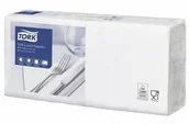 Folia, papier śniadaniowy, serwetki - Tork biała miękka serwetka lunchowa, składane w 1/4 (cena za 1500 szt.) 477414 - miniaturka - grafika 1