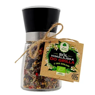 Dary Natury przyprawy i zioła BIO SÓL HIMALAJSKA W MŁYNKU Z ZIOŁAMI BIO DO GRILLA 120 g - - Akcesoria do grilla - miniaturka - grafika 2
