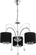 Lampy sufitowe - Alfa Żyrandol lampa wisząca zwis oprawa Liliana 3x40W E14 czarny kryształ 20933 - miniaturka - grafika 1
