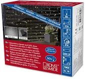 Pozostałe oświetlenie - Konstsmide Konstmide 3727-100 łańcuch świetlny do użytku zewnętrznego (IP44), czujnik światła i timer 6 i 9 godzin, 80 diod o barwie światła: białej ciepłej, czarny kabel, zestaw nie zawiera 2 baterii - miniaturka - grafika 1