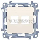 Gniazdka elektryczne - Kontakt Simon Pokrywa gniazd teleinformatycznych na Keystone płaska podwójna (mo - miniaturka - grafika 1