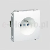 Gniazdka elektryczne - Kontakt Simon KONTAKT - S.A. Gniazdo wtyczkowe Pojedyncze z uziemieniem z przesłonami - miniaturka - grafika 1