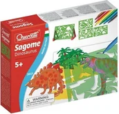 Zabawki kreatywne - Quercetti Szablony z kredkami - dinozaury 364-2613 - miniaturka - grafika 1