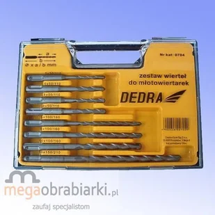 Dedra zestaw 0704 do młotowiertarek (8 elementów) - Wiertła - miniaturka - grafika 2