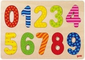 Goki Drewniane puzzle Cyferki - Układanki dla dzieci - miniaturka - grafika 3