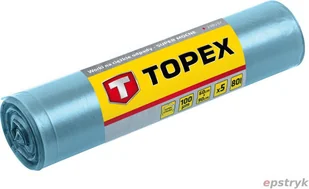 TOPEX grupa Worki na ciężkie odpady 80 L błękitne super mocne wymiary 60x90cm - grubość 100 mic folia LDPE 23B257 /5szt./ 23B257 - Pozostałe wyposażenie warsztatu - miniaturka - grafika 3