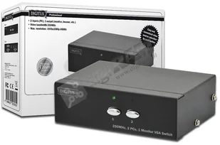 Digitus PRZEŁĄCZNIK VGA 2xPC, 1xMONITOR (DS-44100-1) - Przełączniki KVM - miniaturka - grafika 2