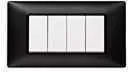 Klawisze i ramki - Vimar Ramka 4M czarny 14654.05 - miniaturka - grafika 1