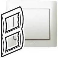 Klawisze i ramki - Legrand Sistena Life - Ramka Pearl 2-krotna pionowa 771506 - miniaturka - grafika 1