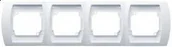 Klawisze i ramki - Ospel GAZELA BIAŁY Ramka X4 R-4JH/00 - miniaturka - grafika 1