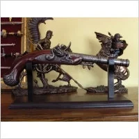 Hiszpania OKAZAŁY Pistolet Z XVIII w Z ZAMKIEM - Repliki - broń Hiszpania OKAZAŁY Pistolet Z XVIII w Z ZAMKIEM - Repliki - broń - miniaturka - grafika 1