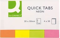 Etykiety samoprzylepne i bloki etykiet - Q-CONNECT Zakładki indeksujące , papier, 20x50mm, 4x50 mix kolorów KF01226 - miniaturka - grafika 1