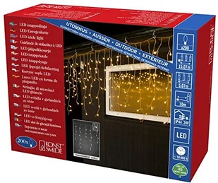 KonstSmide Zewn. zasłona LED Deszcz ze śniegiem, 200-pkt - Oświetlenie świąteczne - miniaturka - grafika 3
