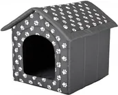 Legowiska dla psów - Hobbydog Buda - Szara w łapki - Rozmiar 4 - miniaturka - grafika 1